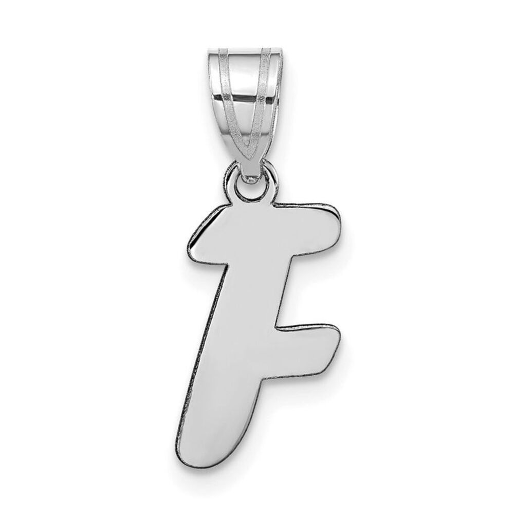 Kazi Luxury 14k White Gold Polished Script Letter… - image 1